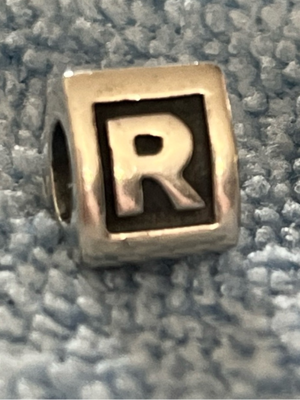 Authentic Pandora Retired 925 Sterling Silver Block Letter R Initial Charm